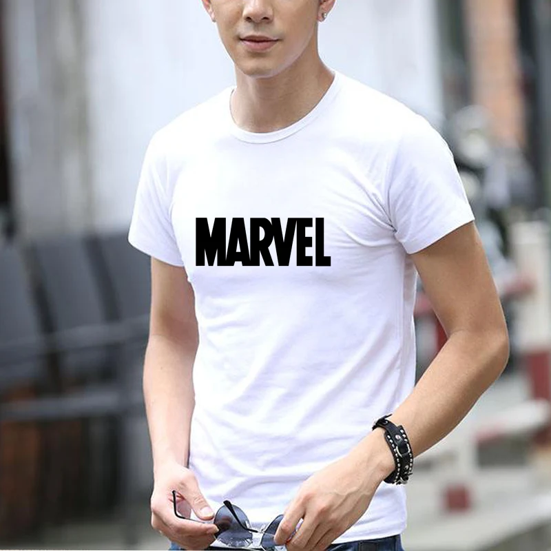 LUS LOS Новая летняя модная футболка Marvel футболка Мстители идеальный подарок уличная одежда Топы Футболка в стиле Харадзюку мужские футболки