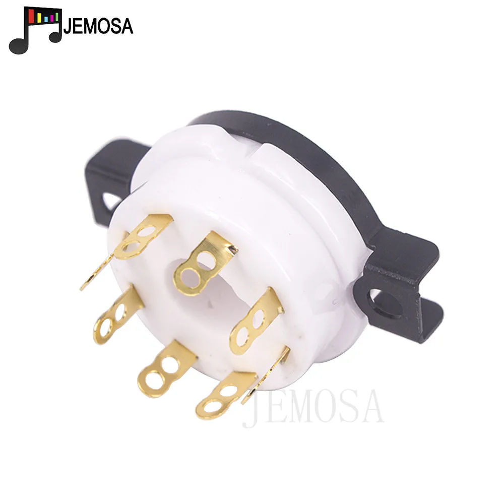 Eizz Cerâmica 8pin Tubo Tomada Base da Válvula para Kt88 El34 5ar4 6l6 6ca7 6sl7 6sn7 Tubo de Vácuo Amplificador Alta Fidelidade Áudio do Vintage - Image 3