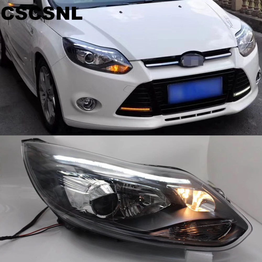 Автомобильный Стайлинг для Ford Focus 3 светодиодный фонарь 2012 2013 для focus ST стиль светодиодный DRL H7 Hid вариант Angel Eye биксеноновые фары