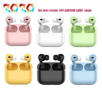 

2020 Macaron Airs Pro Wireless Headphones Airpodering 3 GPS RENAME Headset Smart Touch Aire Earbuds HIFI for Android pod Pro 3