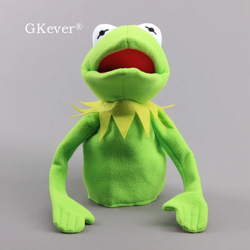 40cmThe Muppets шоу Кермит Лягушка марионетки ручная Улица Сезам лягушка куклы плюшевые игрушки кукла ребенок Раннее Образование игрушки подарок