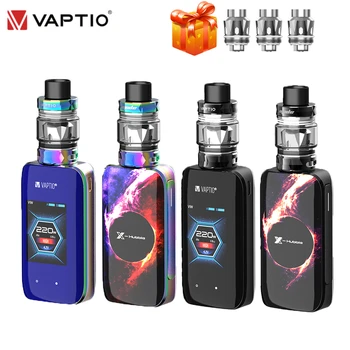 

NEW VAPTIO vape Vaporizer 220W X-HUBBLE KIT Power by18650 battery 5ml tank Touch Screen huge steam vapor smoking box mod kit