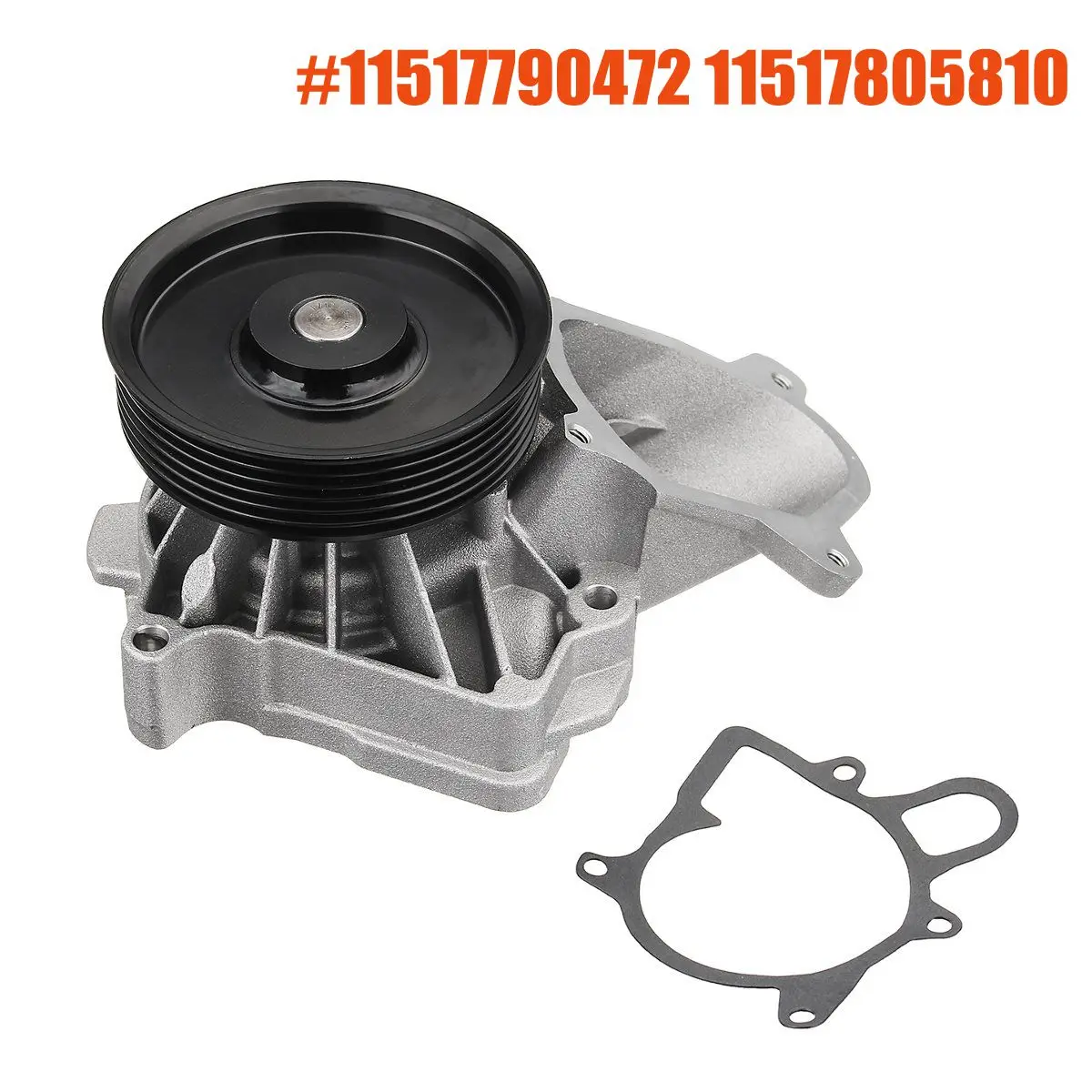 

Water Pump with Gasket Chrome For BMW E60 E61 525d 530d 535d 11517790472 11517805810 11517790135 11517791834 11517801609