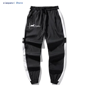 

heartbeat pulse line dachshund teckel dad dog gift hip hop Customize trousers Standard Fitness Sweatpants long pants