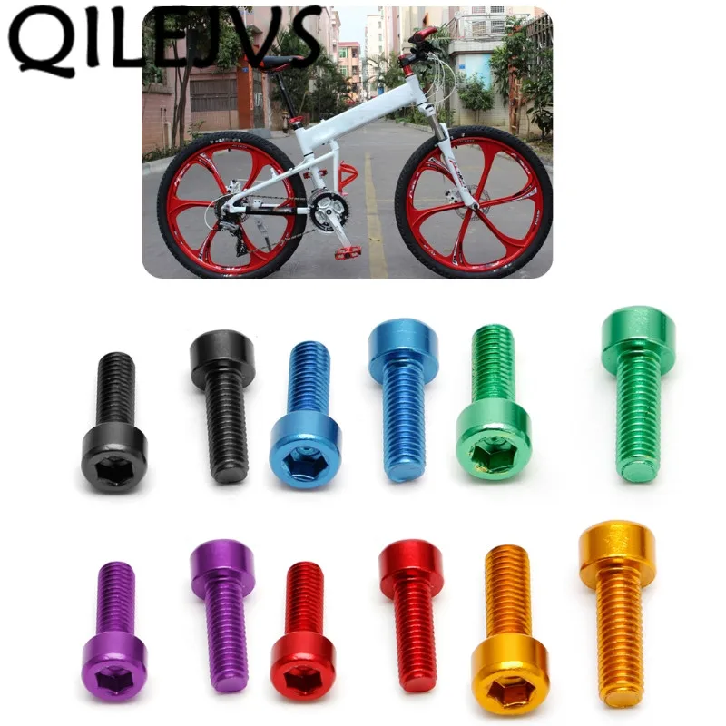 

1 Pair Bike Water Bottle Cage Bolts M5 Aluminium Alloy Hex Socket Tapping Screws