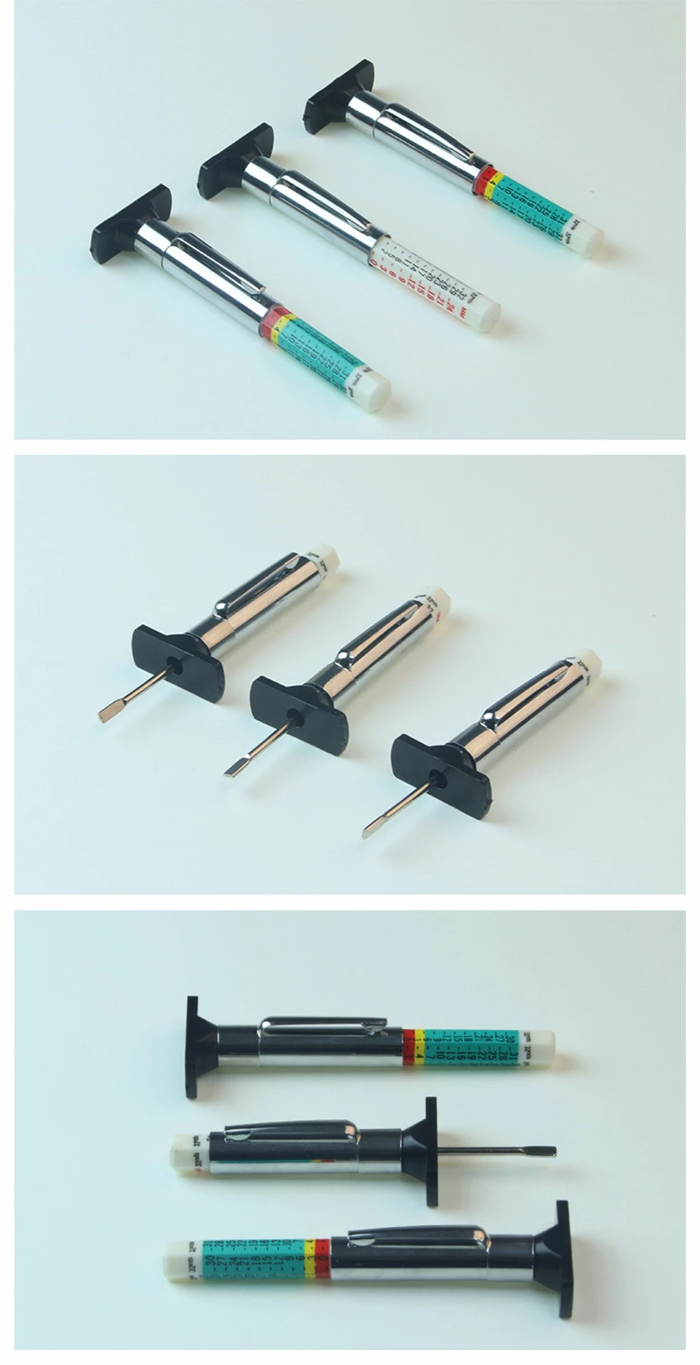 INGBONT Tyre Tire Tread Gauge Precise Car Tire Depth Thickness Meter Detection Bike Motor Truck Check Tester Measuring Tool