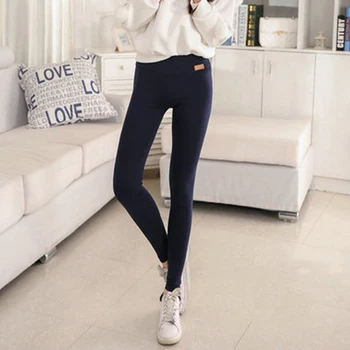 

Casual Thicken Cotton Leggings Women Fall New Fashion Fitness Slim Fit Ankle Length Leggings Lable Elastic Legging Female