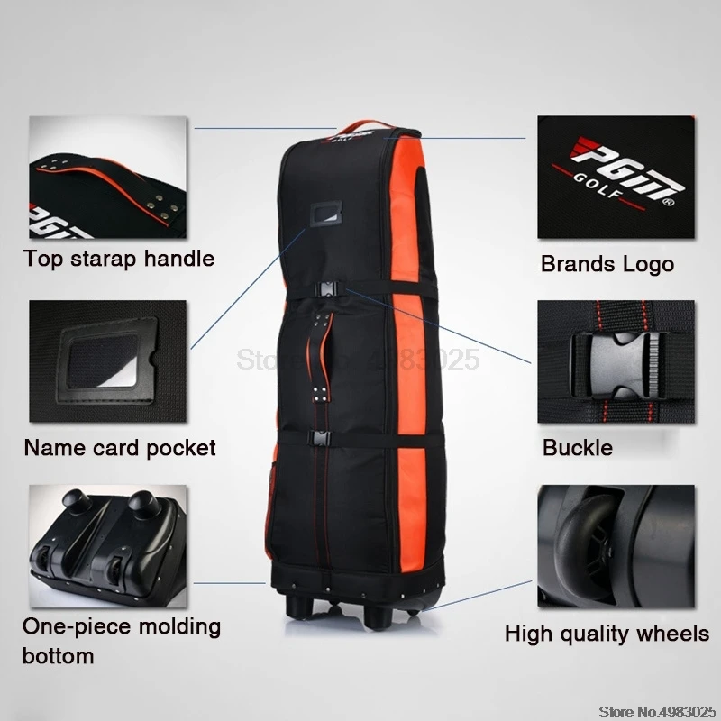 PGM сумка для гольфа, авиационная сумка, большая емкость, дорожные сумки с шкивом, прочная утолщенная посылка, 4 цвета, D0065