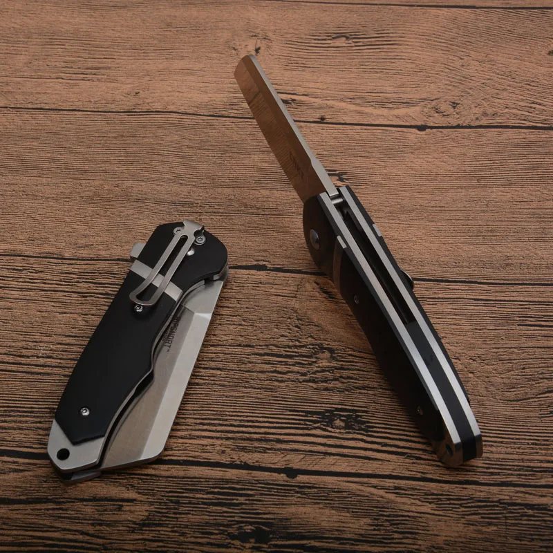 CRKT 7270 карманный нож для кемпинга, выживания, маленький складной нож, стальной+ деревянная ручка, 8Cr13MoV лезвие, ножи, инструмент для повседневного использования