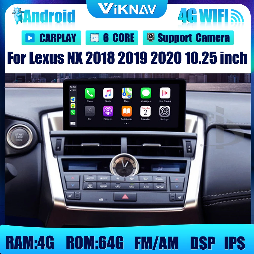 

10.25 inch Android Car DVD Multimedia For Lexus NX 2018 2019 2020 GPS Navigator Player Autoradio Stereo Car Radio Carplay