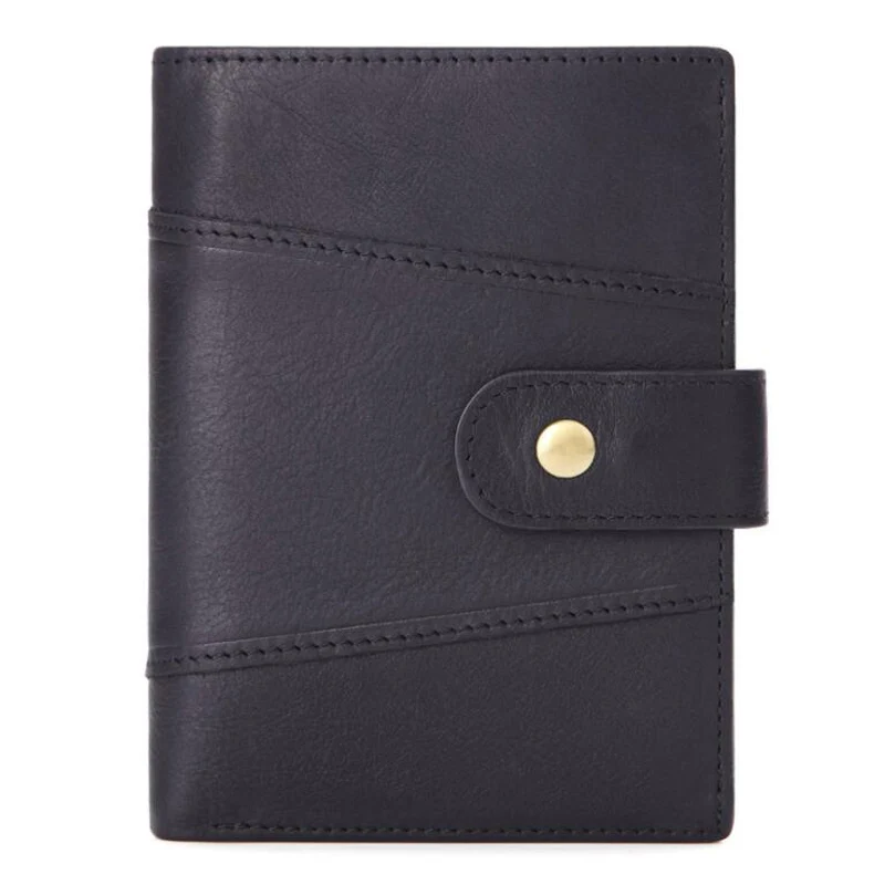 Западный многофункциональный мужской кошелек из натуральной кожи для паспорта, Модный Большой Вместительный мужской кошелек - Цвет: 9106--Black