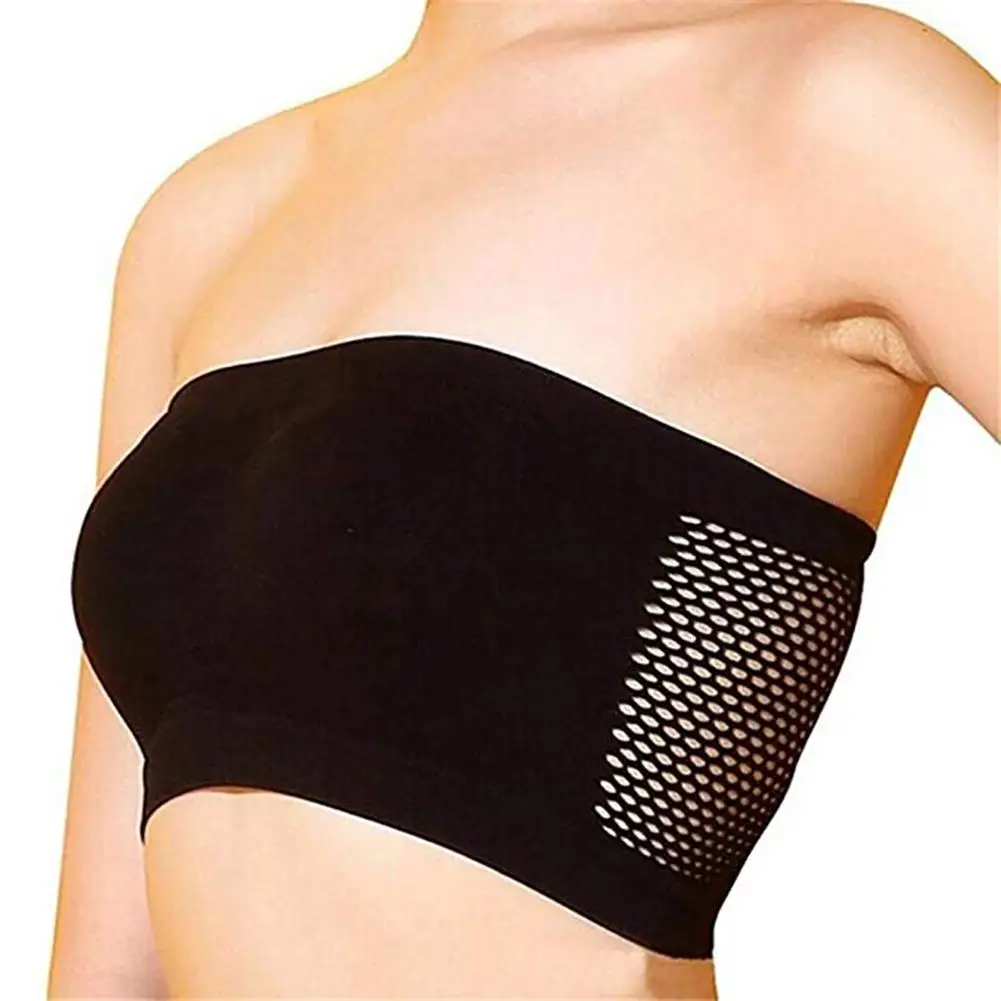 

High Quality Wire Free Wrapped Chest Lady Breathable Seamless Strapless Non-Slip Wrapped Chest Tube Top Bra Female Underwear