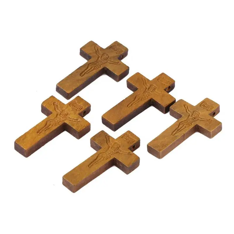 DIY деревянные кресты Скрапбукинг художественных ремесел Иисуса религиозный Шарм