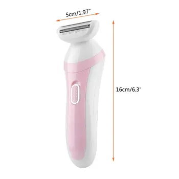 

Electric Cordless Wet Dry Lady Shaver Women Trimmer Bikini Legs Hair Remover Battery Operated