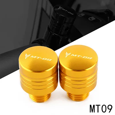 2 шт M10* 1,25 левая правая резьба зеркальное отверстие заглушка болты для Yamaha MT07 MT 07 MT-07 MT09 MT-09 MT10 MT-10 шесть цветов - Цвет: MT09 gold