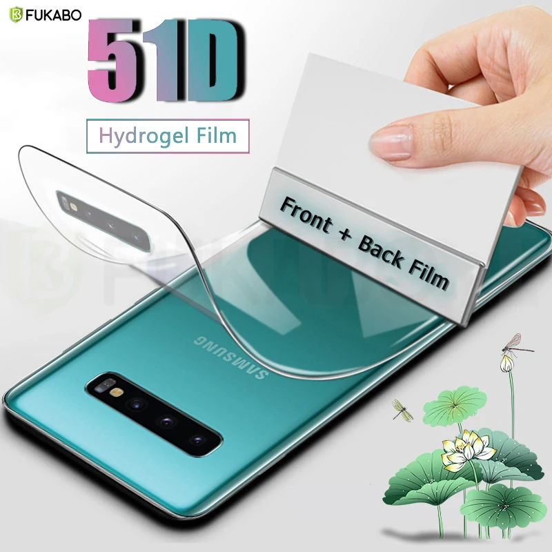 

Full Cover Hydrogel Film For Samsung Galaxy A50 A51 A10 A20 A30 A70 A80 Screen Protector S10 S20 Plus Front Back Film Not Glass