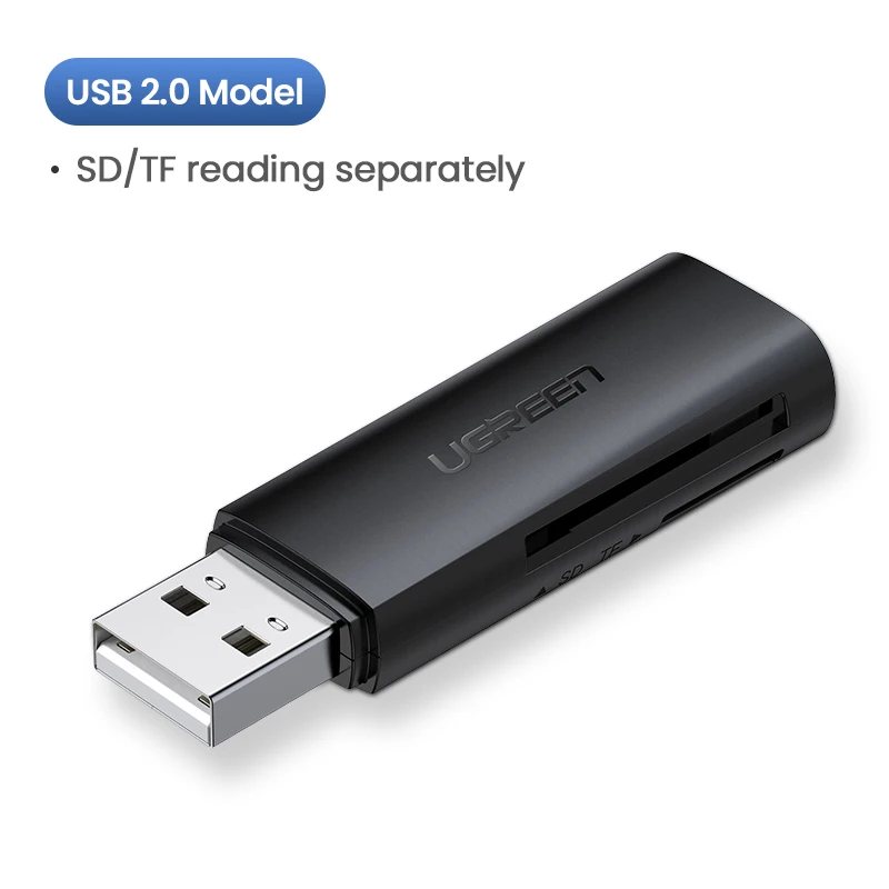 USB 2.0 Model Ugreen кард-ридер USB 3,0 2,0-SD Micro SD TF карта памяти адаптер для ноутбуков Аксессуары мульти смарт-кардридер кард-ридер - Цвет: USB 2.0 Model