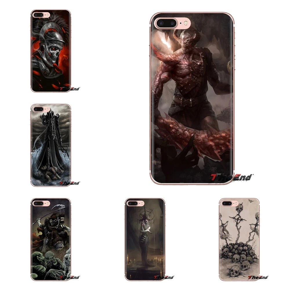 

For Huawei G7 G8 P7 P8 P9 P10 P20 P30 Lite Mini Pro P Smart Plus 2017 2018 2019 Transparent Soft Cases artwork fantasy Art skull