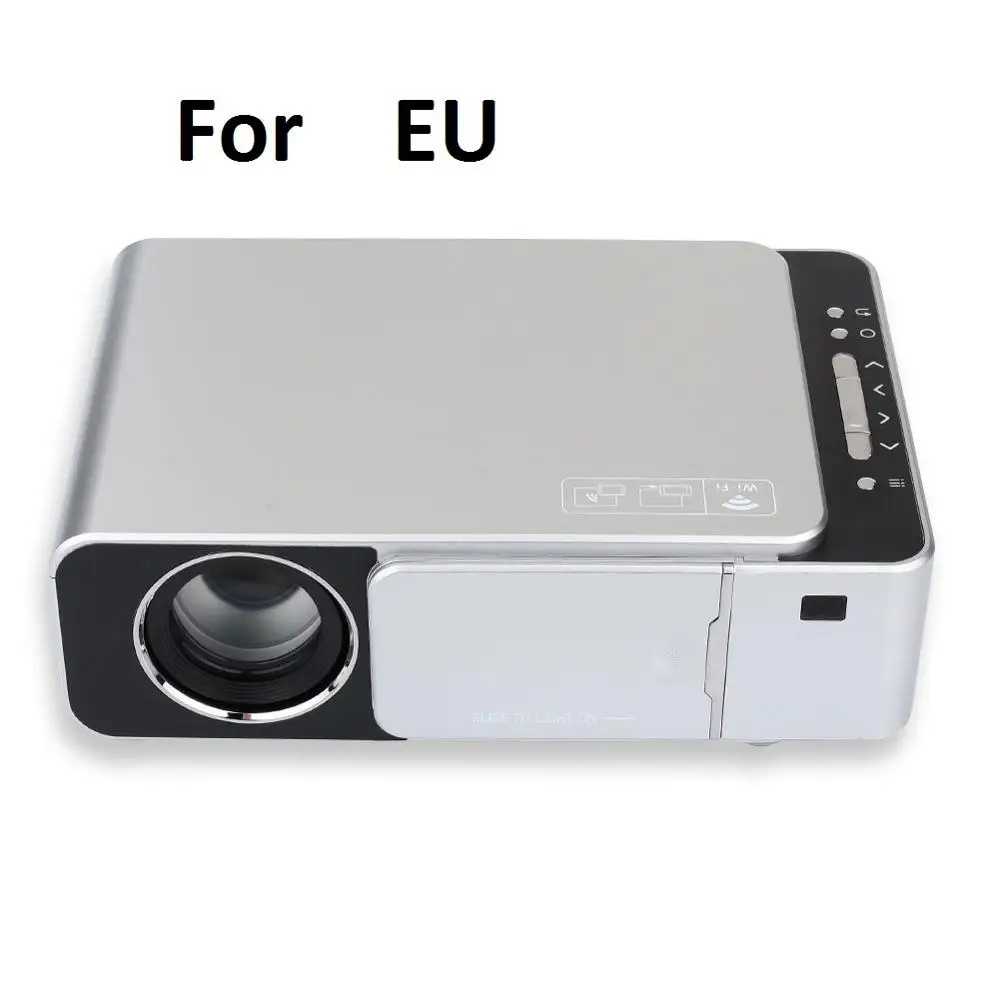 Android EU T6 Proyector Full HD Led Mini Projector 4k 3500 Lum HDMI USB 1080p Video Projecteur Wifi Android Portable Home Theater Projetor - Color: Android EU