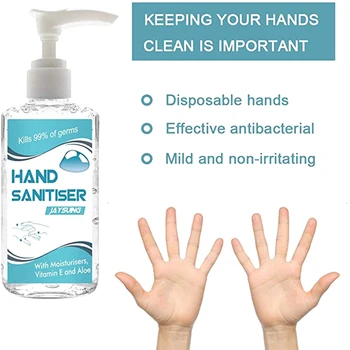 

60ML Portable No Rinse Hand Soap Gel Kill 99.99% of Dirty Stuff 24 Hour Protection Hand Sanitizer Alcoh Hand Sanitizer with Pump