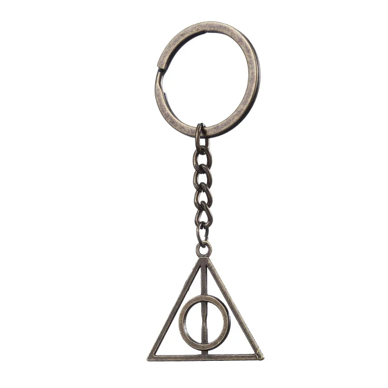 Harri Potter Hallows подвеска игрушки ожерелье ретро треугольная круглая подвеска на цепочке и игрушка для действий - Цвет: 2