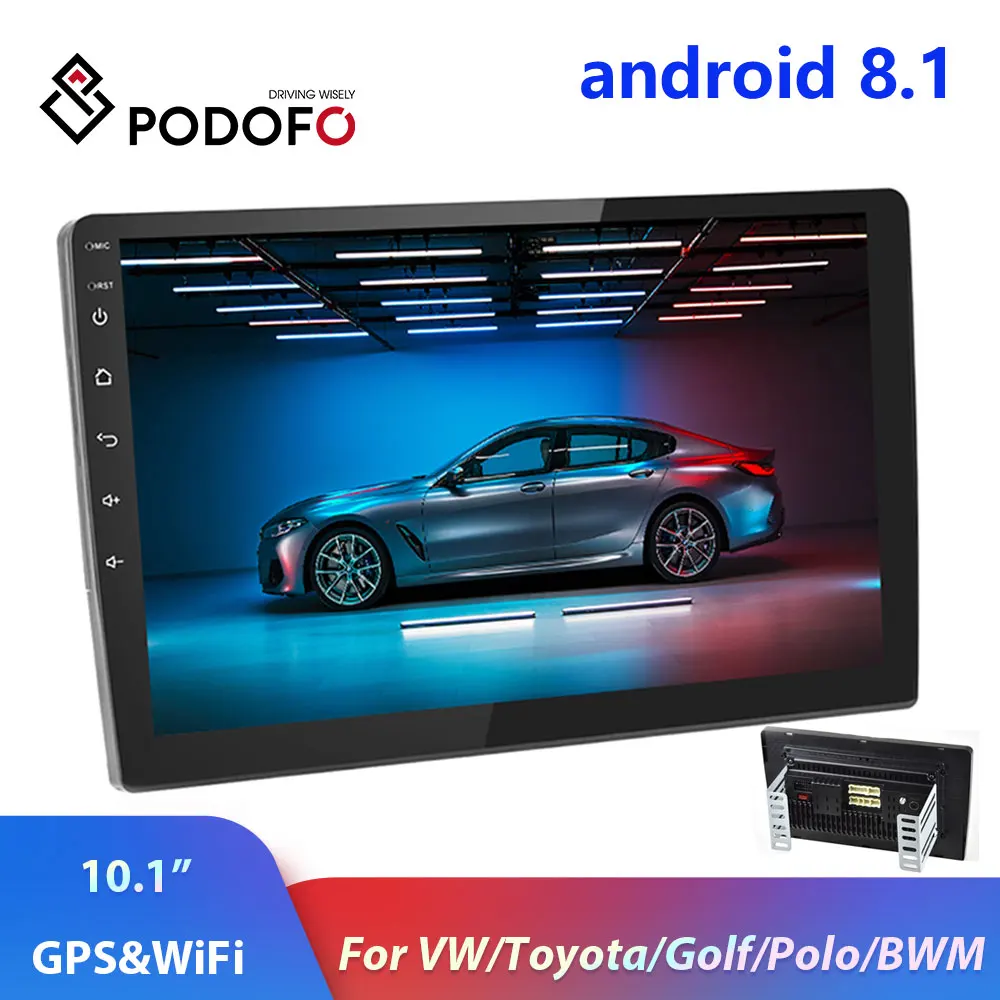Podofo 2din Car radio 10.1