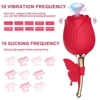 Rose Sucking Vibator Couples Vagina G-Spot Sucking Vibrators Clitoris Stimulation Massager Nipple Anal Plug Sex Toys For Women 3