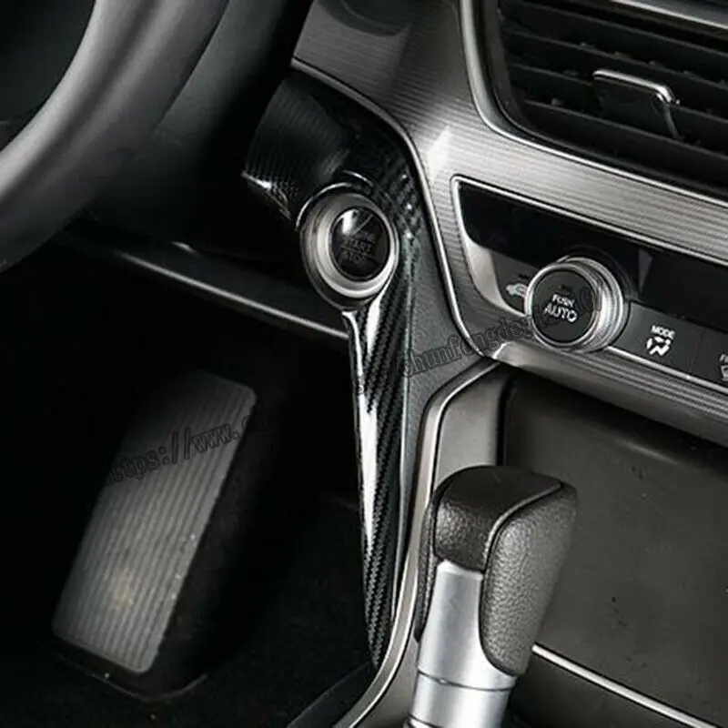 Подходит для Honda Accord- углеродное волокно стиль Внутренний Co-pilot приборной панели Крышка отделка 2 шт