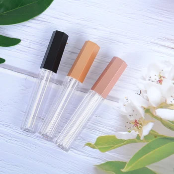 

Hot sale 5pcs/lot 4ml Empty Lip Gloss Tubes DIY Lip Glaze Bottle Sample Vials Women Girls Beauty Makeup Tool