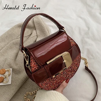

Vintage Fashion Female Tote Round Bag 2020 New High Quality PU Leather Women Designer Handbag Lock Shoulder Messenger Bag
