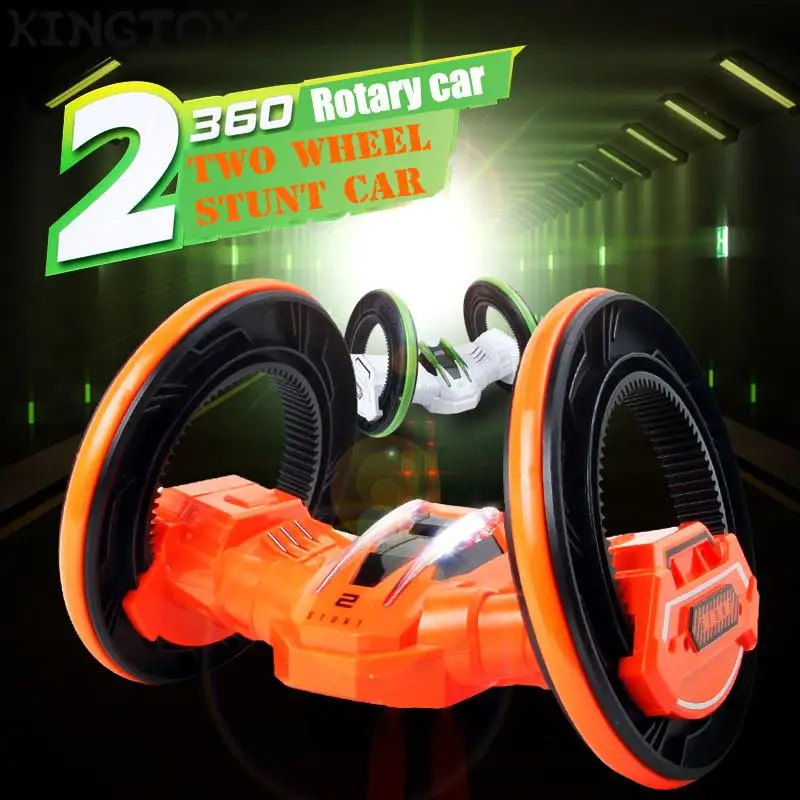 

Two-wheeled Rc Car Children's Stunt Racing Rc Car With Led Headlights Double-sided Tumbling Speed Rotating 1665355