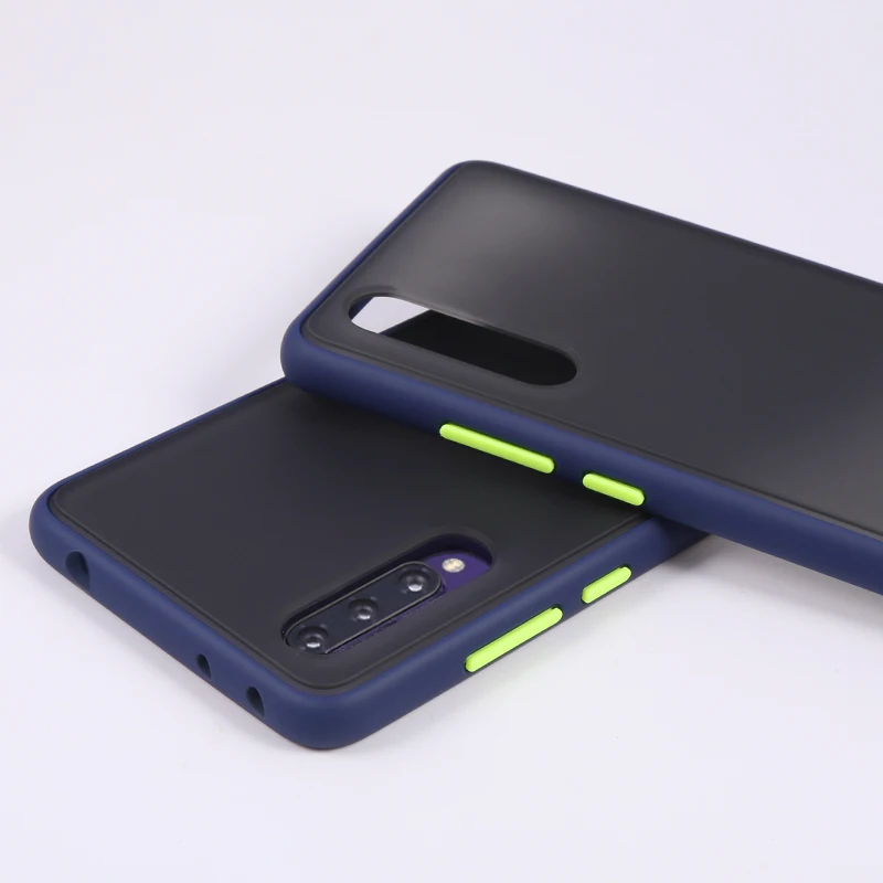 Противоударный защитный чехол-бампер для Xiaomi Mi 9 Lite Mi 9T Pro CC9 CC9e Mi Note 10 Pro MiA3 Mi A3 Frame прозрачный мягкий чехол из поликарбоната - Цвет: DBlue