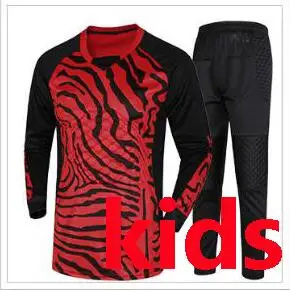Детские футбольные Вратарские Джерси, футбольные комплекты, /20 униформа, костюм, тренировочные штаны, рубашка, шорты, комплект - Цвет: Красный