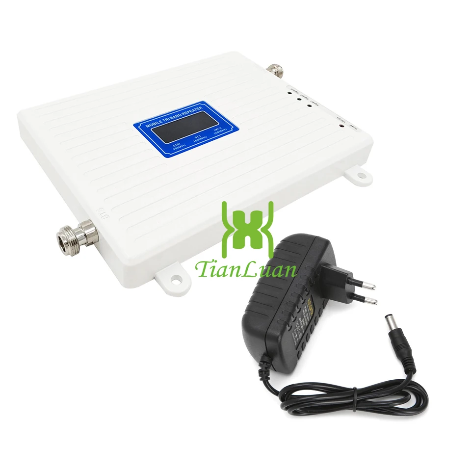 Голосовой+ 2G 3G 4G ретранслятор сигнала с тремя полосами GSM 900 DCS 1800 FDD LTE 2600 Усилитель сотового сигнала Мобильный усилитель с ЖК-дисплеем