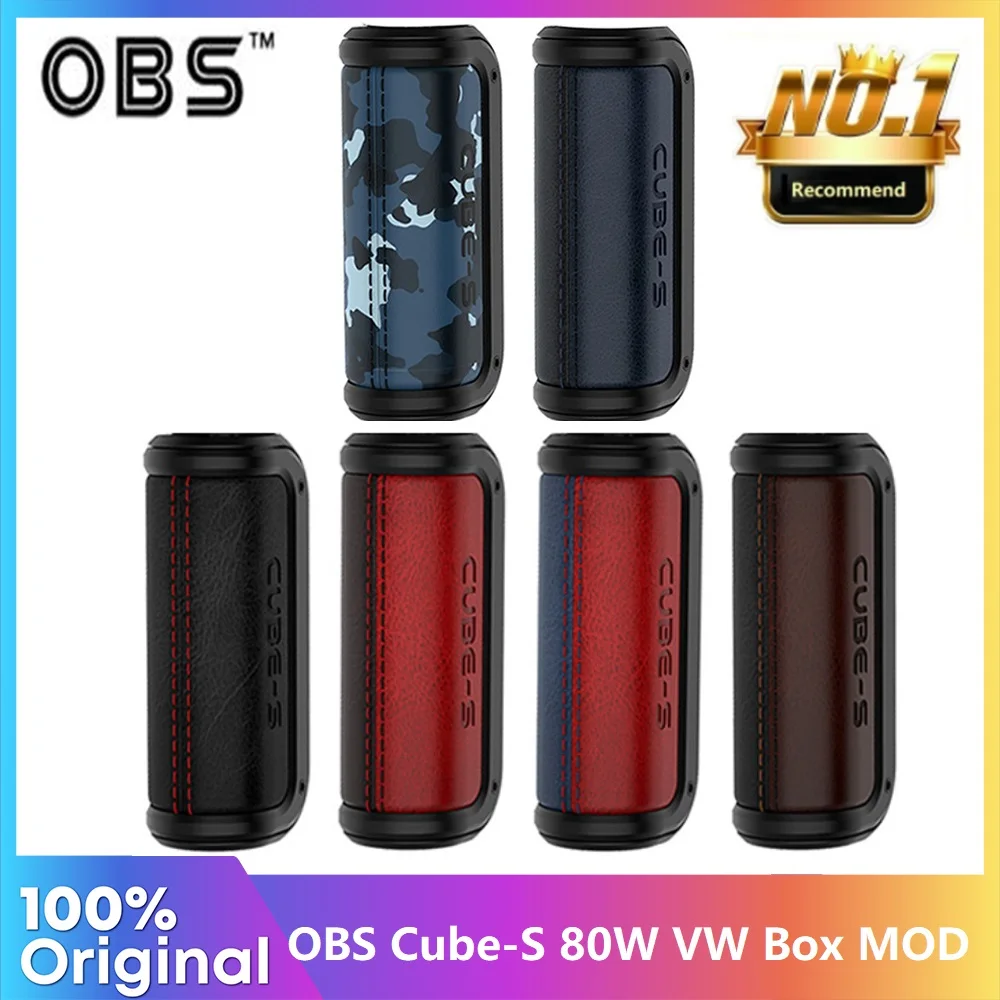 Оригинальный мод OBS Cube S питается от одной батареи 18650 80 Вт Vape Mod электронная