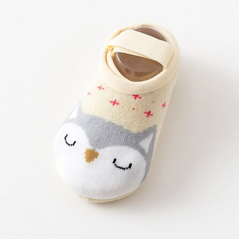 1 пара, милые носки для новорожденных с героями мультфильмов нескользящие носки для малышей с изображением животных хлопковые носки-тапочки для маленьких мальчиков и девочек зима-весна - Цвет: pattern 5