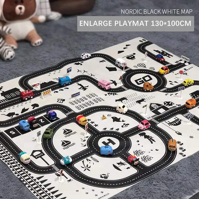 Обучение Juguetes Brinquedos ролевые игры милый оттягивающий автомобиль парковка партия карта дорожного движения игровой коврик для малышей игрово...