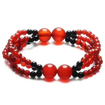 

Light-up natural red agate multi-layer bracelet