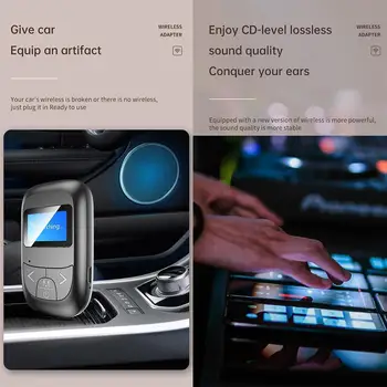 

Bluetooth 5.0 Audio Receiver Transmitter 3.5MM AUX Wireless Jack Adapter Dongle USB For PC LCD Stereo Car Display TV S9U2