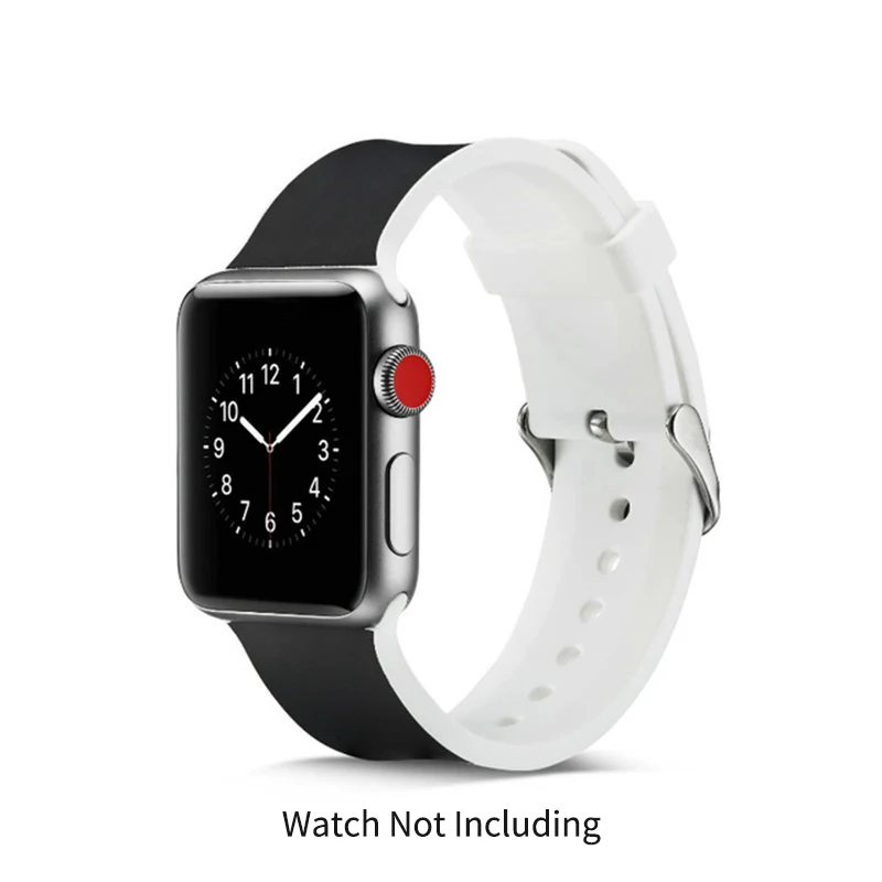 ALPQ Мягкая силиконовая лента для Apple Watch ремешок 38 мм 40 мм 42 мм 44 мм спортивный сменный Браслет для Apple Watch серии 4 3 2 1