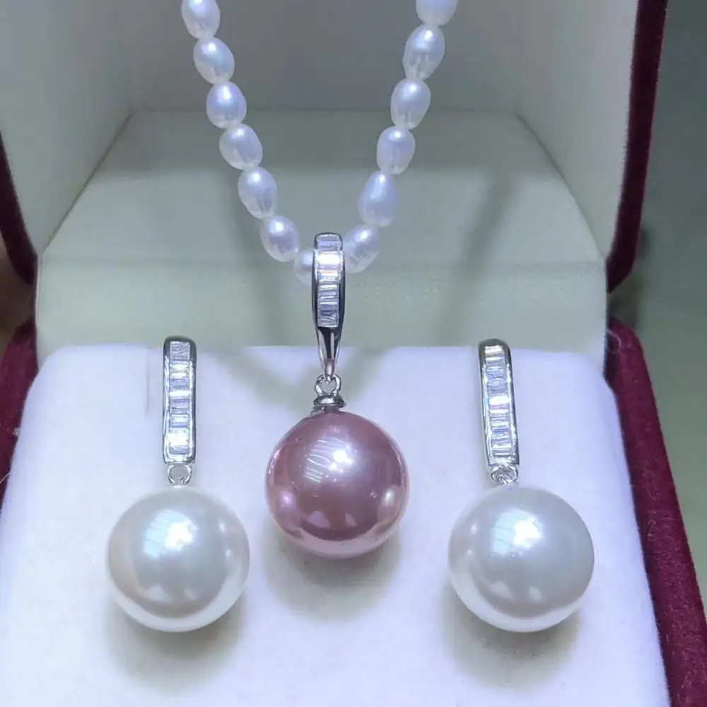 

925 Sterling Silver Pendant Earrings Mountings Findings Base Jewelry Set Mounts Settings Parts for Pearls Beads Crystal
