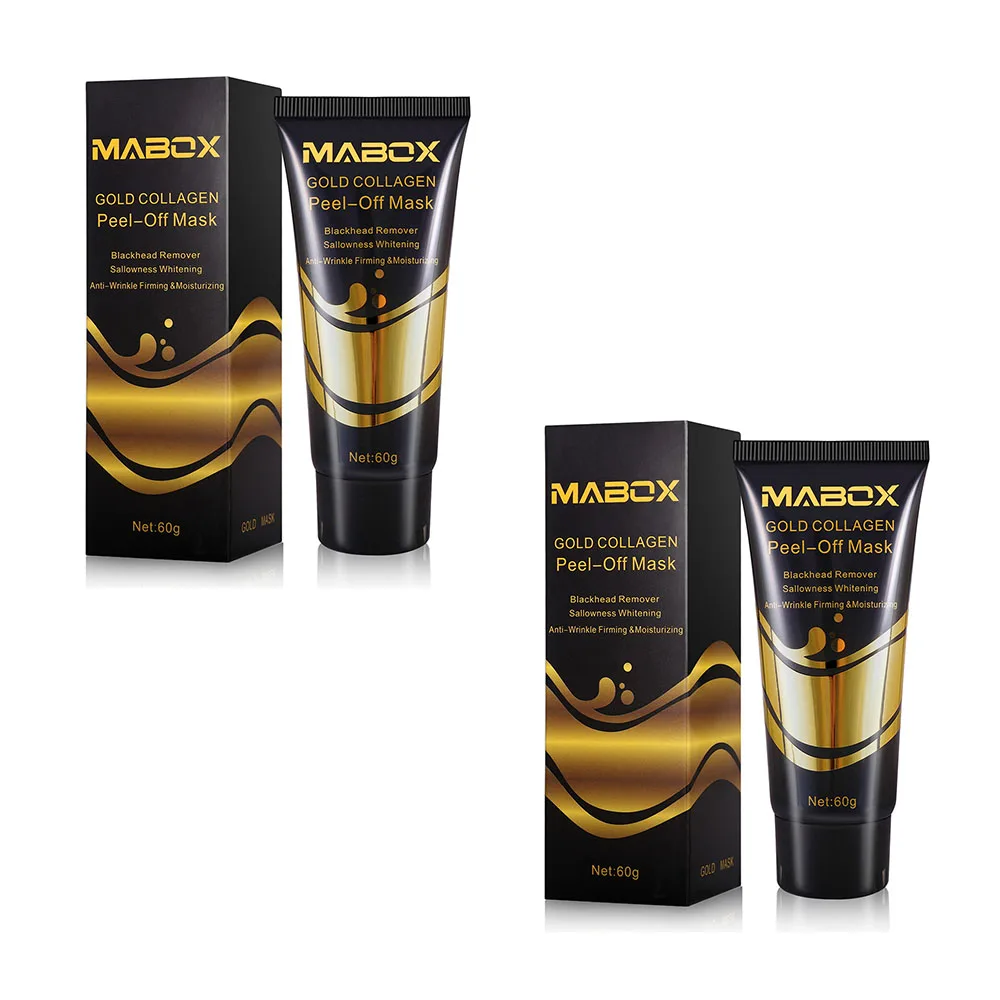 2 Женская модная маска для лица 24K золото коллаген отшелушивается черная маска пилинг лечение акне черное глубокое очищение кожи уход - Цвет: 2