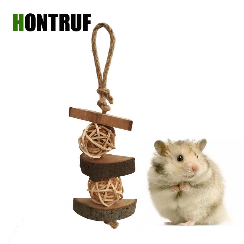 

Natural Pet Toy Totoro Hamster Bunny Parrot Bird Pet Toy Hemp Rope Apple Tree Branch Molar Biting Wood String Rattan Ball