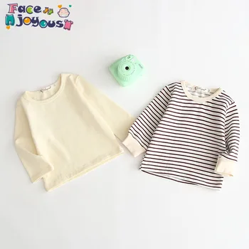 

Kids Baby Girls Sweatshirts Stripe Long Sleeve O-neck Tops Autumn T Shirt Clothing Children's Cotton Hoodies Costume