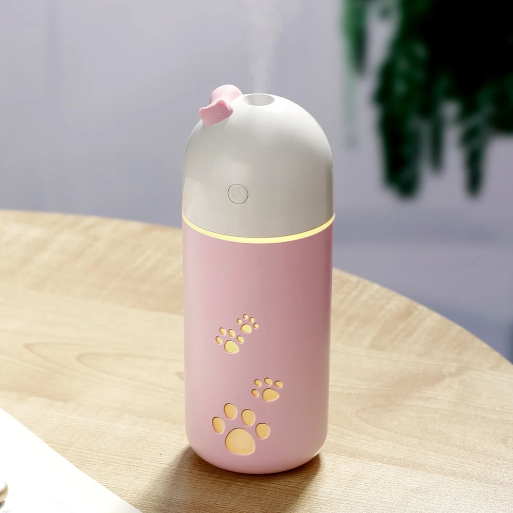 

220ml cute pet Mist Ultrasonic Aroma Diffuser bottle USB Air Humidifier with LED Lights Mist Maker Mini Home Air Purifier home