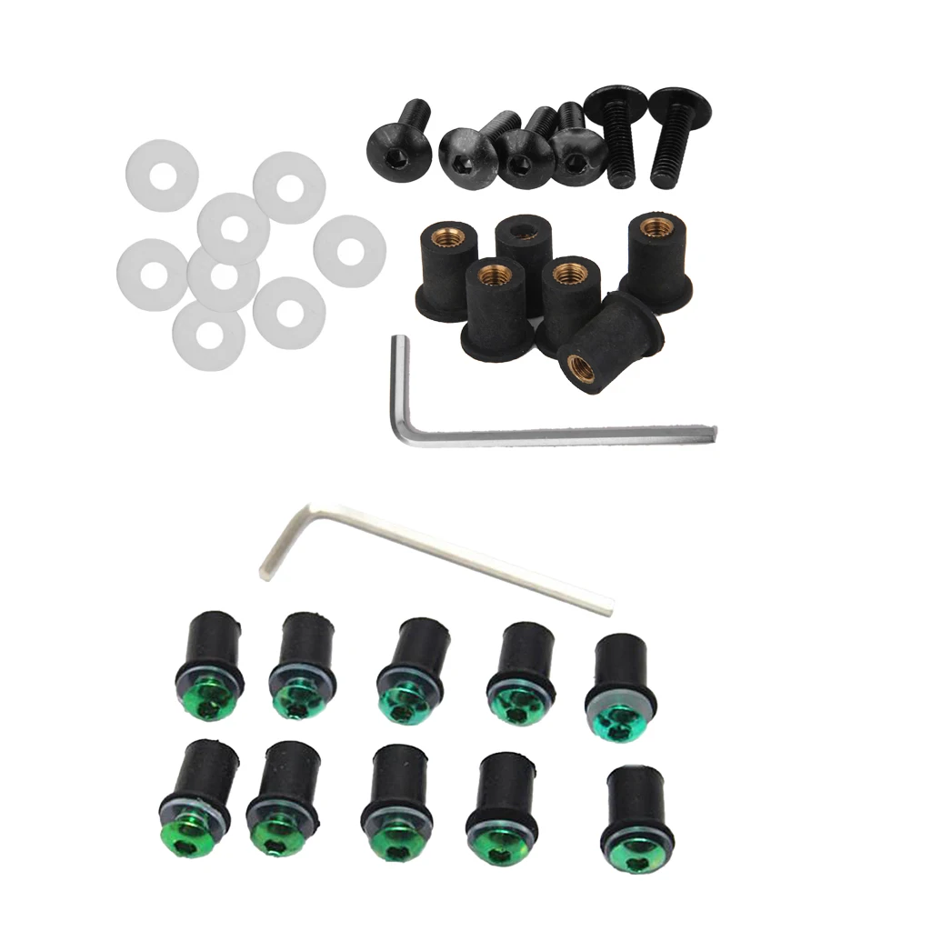 Motorcycle Windscreen Nut Bolt Washer Screw Motorbike Windshield Fairing Screen Fastener Kit  for Yamaha Kawasaki Suzuki 