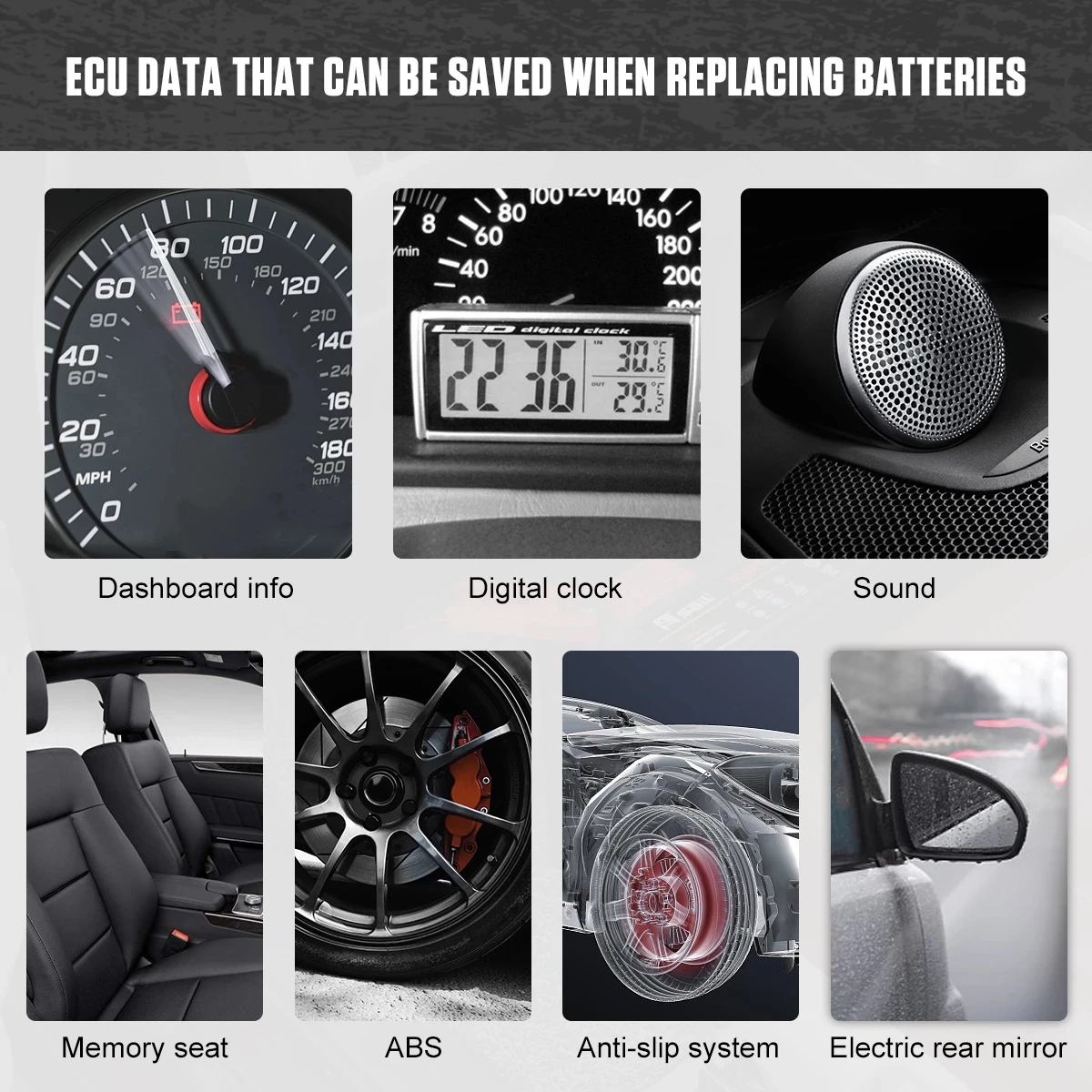 Universal Car OBD2 ECU Connector Battery Saver Auto ECU Memory Savers Automotive OBD 2 Emergency Electrical Plug Car Fuel Save