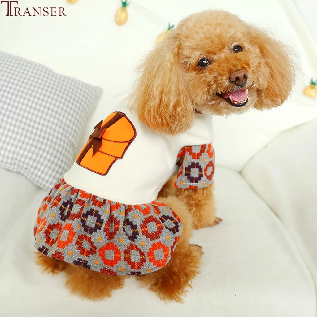 Transer платье для собак, зимняя теплая шерстяная одежда для собак, Геометрическая Одежда для собак с рисунком, пальто для собак, костюм для собаки, одежда 908