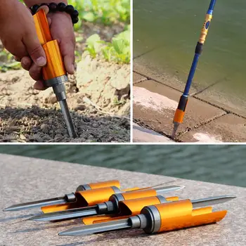 

Outdoor Fishing Rod Bracket Holder Base Tackle Tools Aluminum Alloy Gold