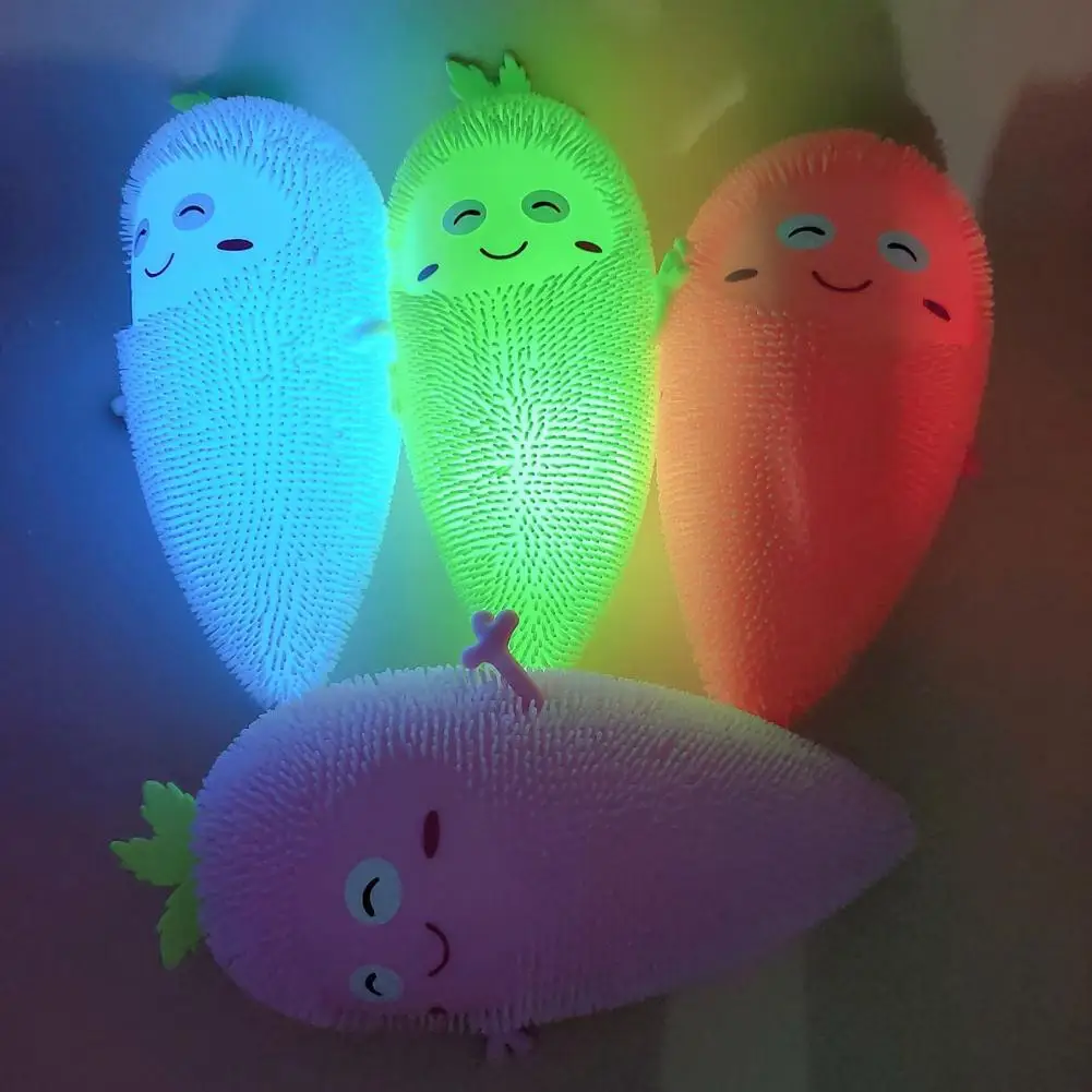 Highly Simulated Solid Color Luminous Carrot Shape Squeeze Toys for Children | Игрушки и хобби